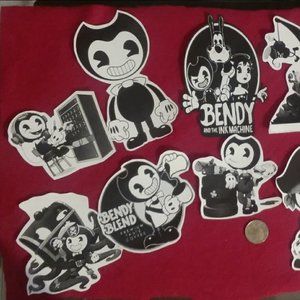 Handmade Anime Manga Videogame Cartoon Bendy Batim Big Sticker Bundle Set Of 10!